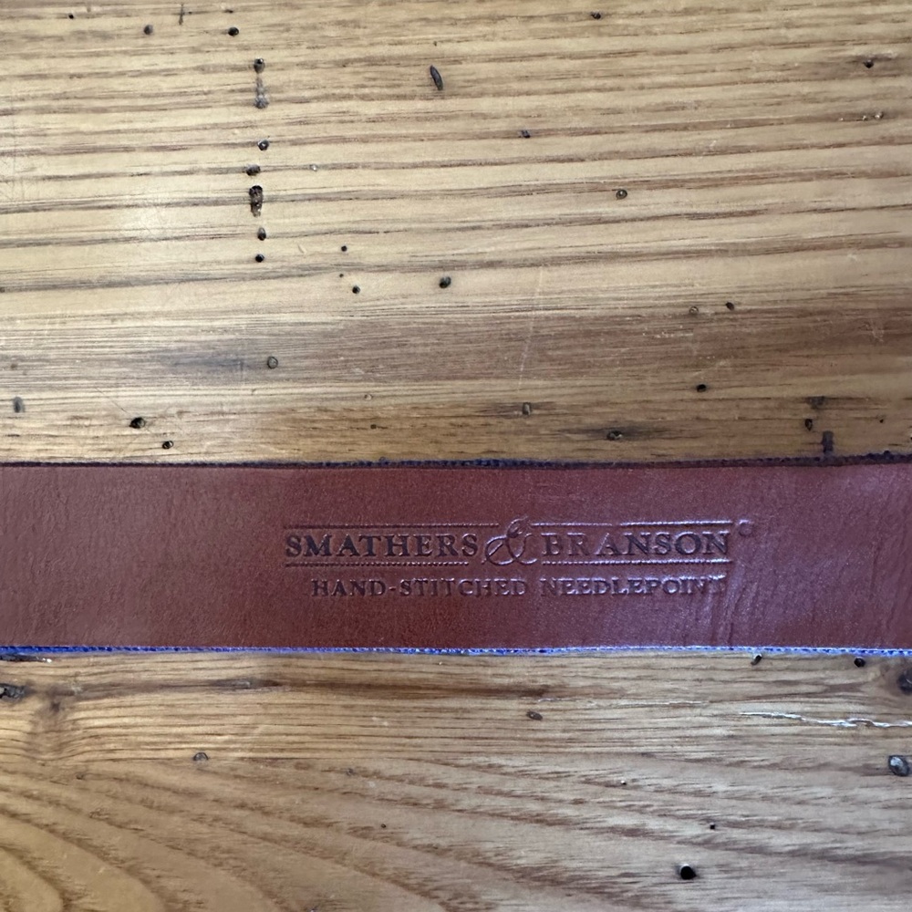 Smathers & Branson Needlepoint Belt Size 46 - Picture 2 of 3